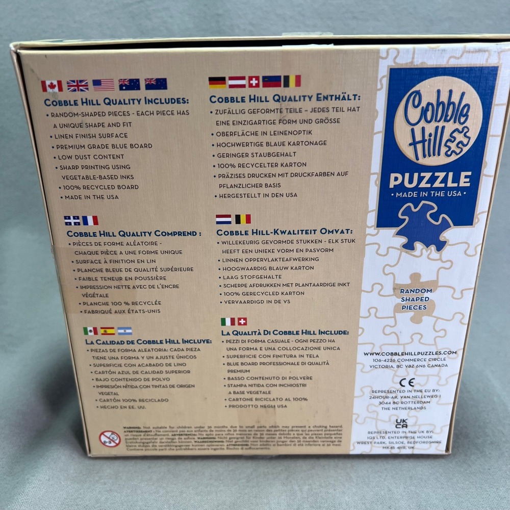 Cobble Hill Jigsaw Puzzle #57211 Golden Retriever Puppies Farm Truck 1000pc - Picture 3 of 12